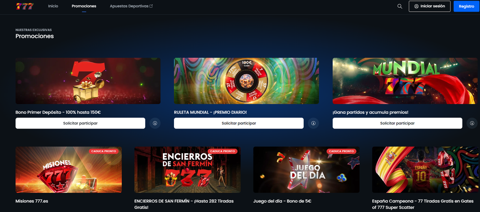 Descubre los mejores bonos de bienvenida y giros gratis en 777 Casino.
